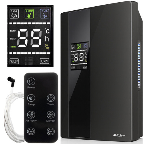 Dezumidificator si purificator de aer, 90W, panoul tactil, telecomanda, temporizator, 2000 ml, functie SLEEP - imagine 16